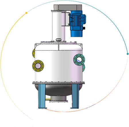 Laboratory centrifugal extractor Working principle diagram